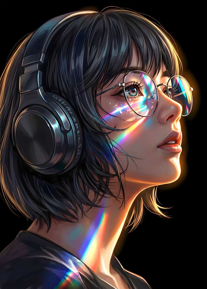 Retro Cyberpunk Space Galaxy Glossy Catsuit Anime Girl