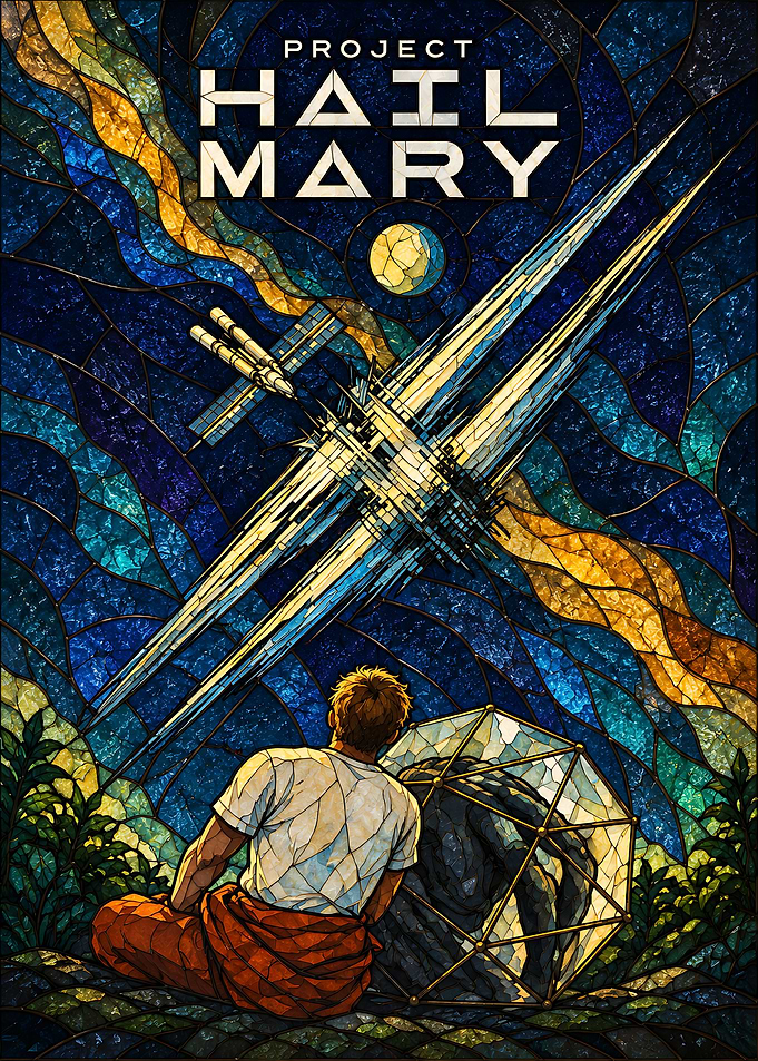 Project Hail Mary Stained Glass Art
