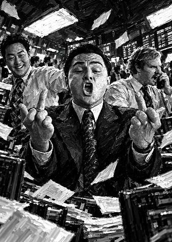 The Wolf of Wall Street Painting
