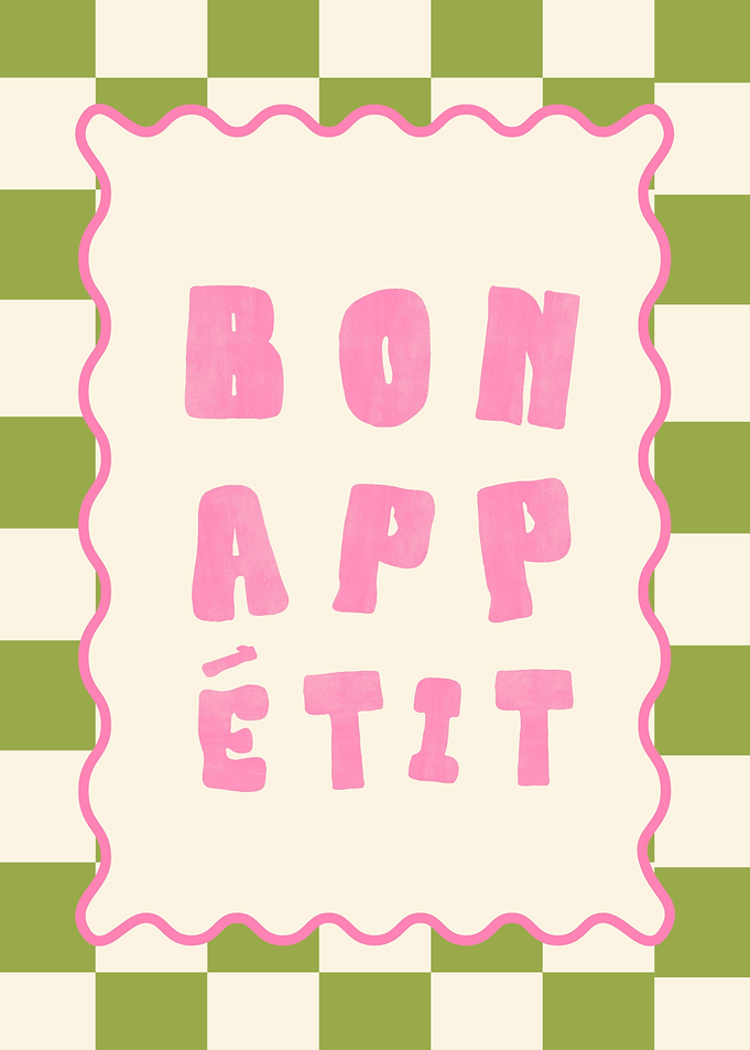 Bon Appétit Checkerboard Wall Art