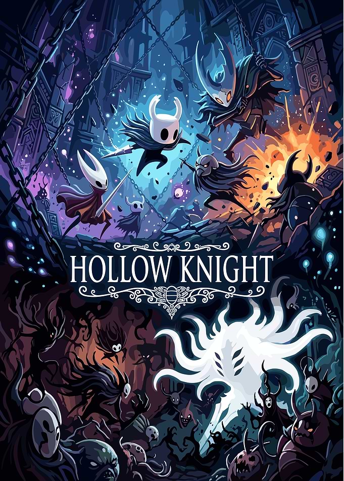 Hollow Knight Action Poster