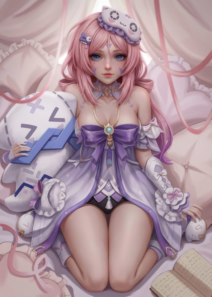 Anime Girl with Pink Hair