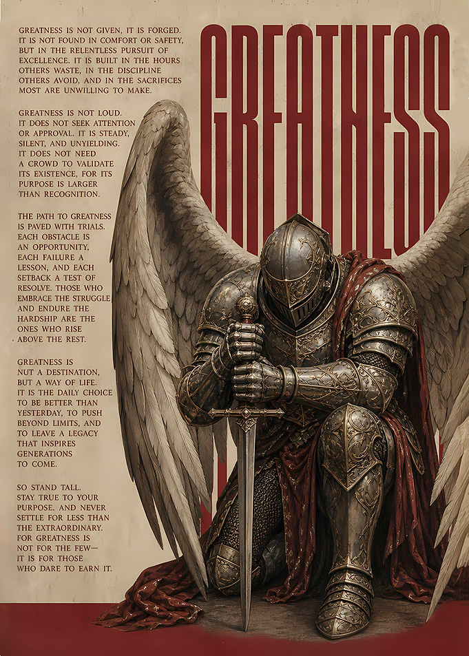 Forged for Greatness Inspirational Poster