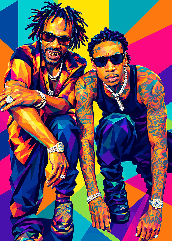 Juicy J and Wiz Khalifa Pop Art