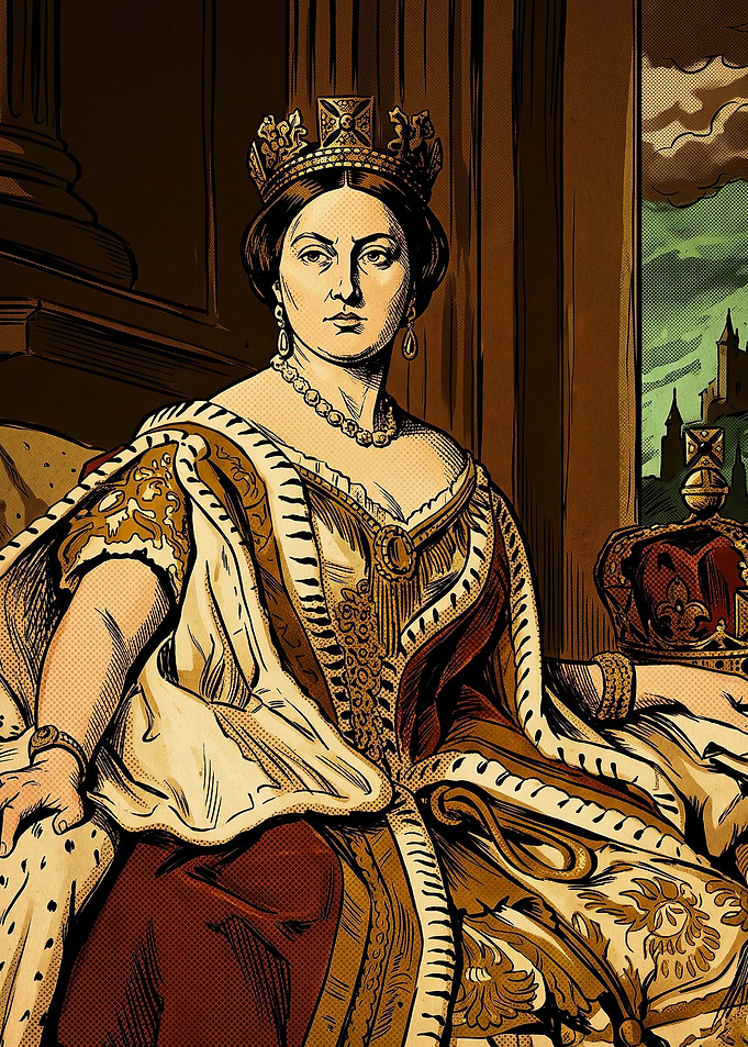 Queen Victoria Royal Portrait Illustration