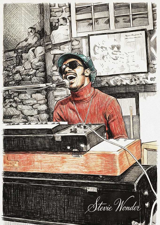 Stevie Wonder Potrait art