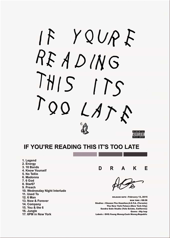 Drake If You're Reading This Album Poster