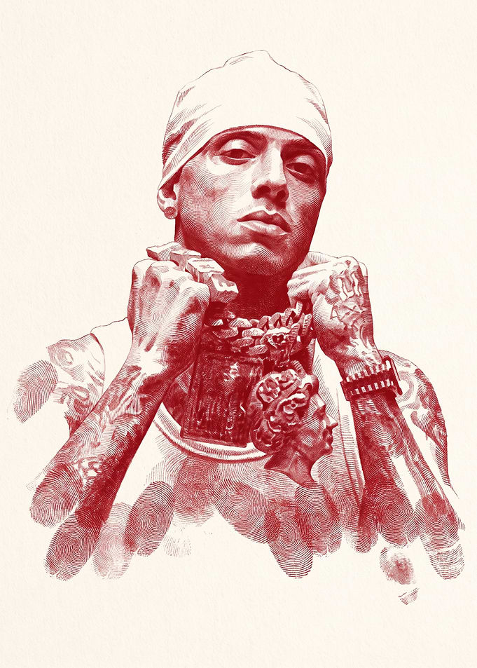 Central Cee Portrait Illustration