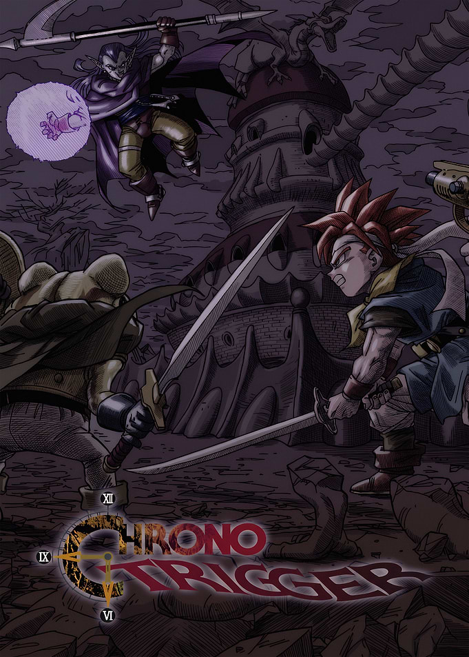 Chrono Trigger Battle Scene Illustration