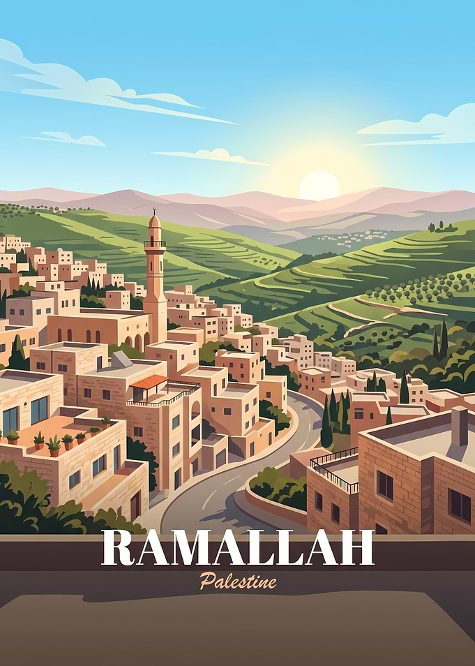 Ramallah Palestine Travel Poster