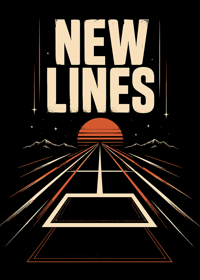 New Lines Retro Sunset Graphic