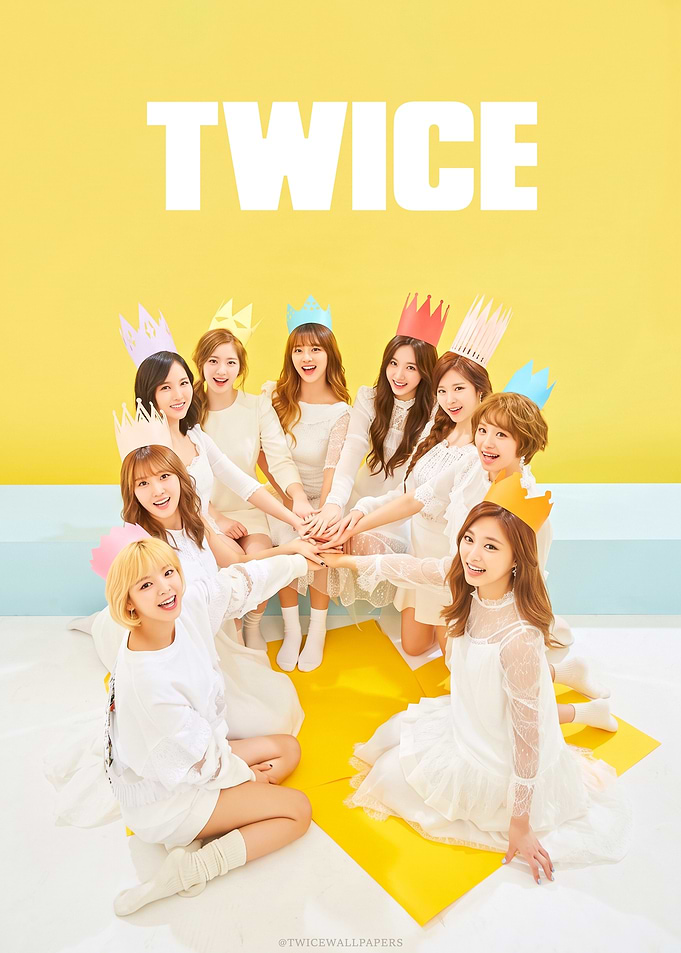 TWICE K-pop Group Illustration Poster