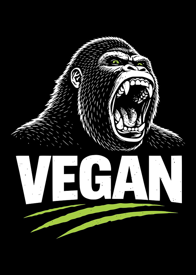 Angry Gorilla Vegan Graphic Design