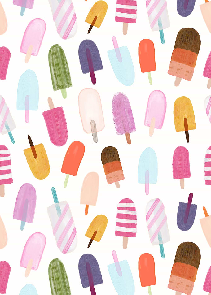Colorful Popsicle Pattern Illustration