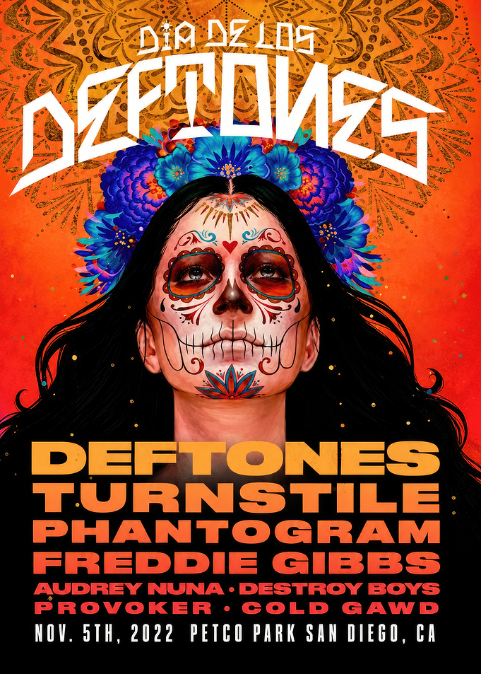 Dia De Los Deftones Concert Poster