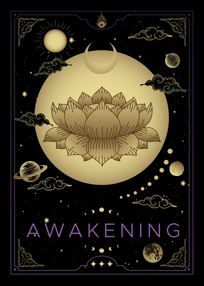 Awakening Celestial Lotus Tarot Card