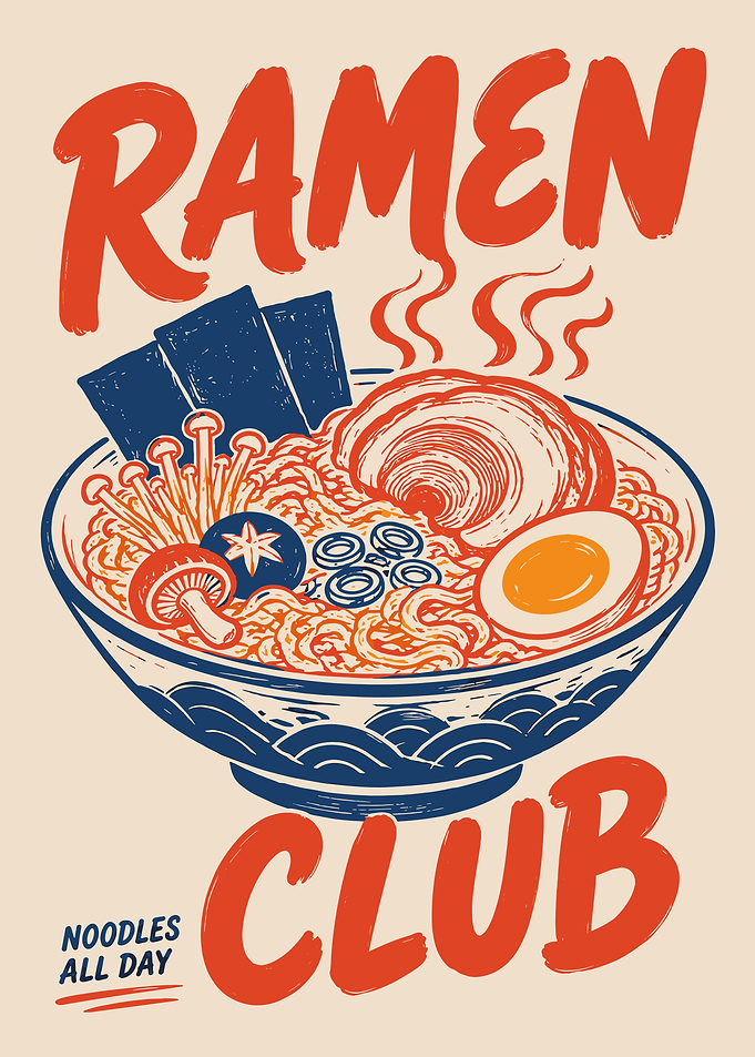 Ramen Club Noodles All Day Poster
