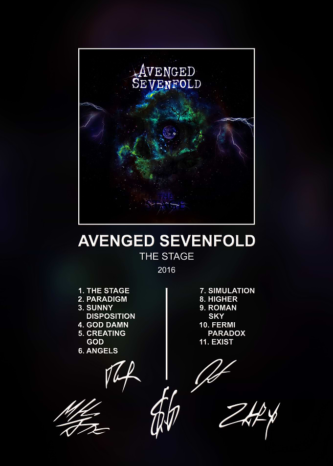 Avenged Sevenfold The Stage Signed Poster