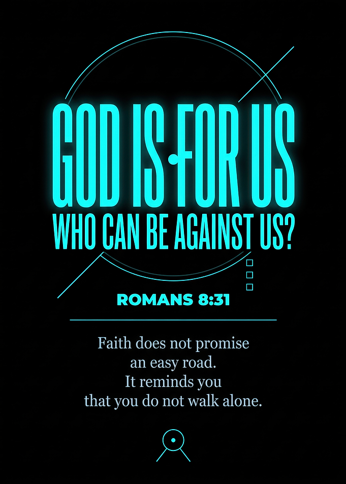 God Is For Us Inspirational Poster