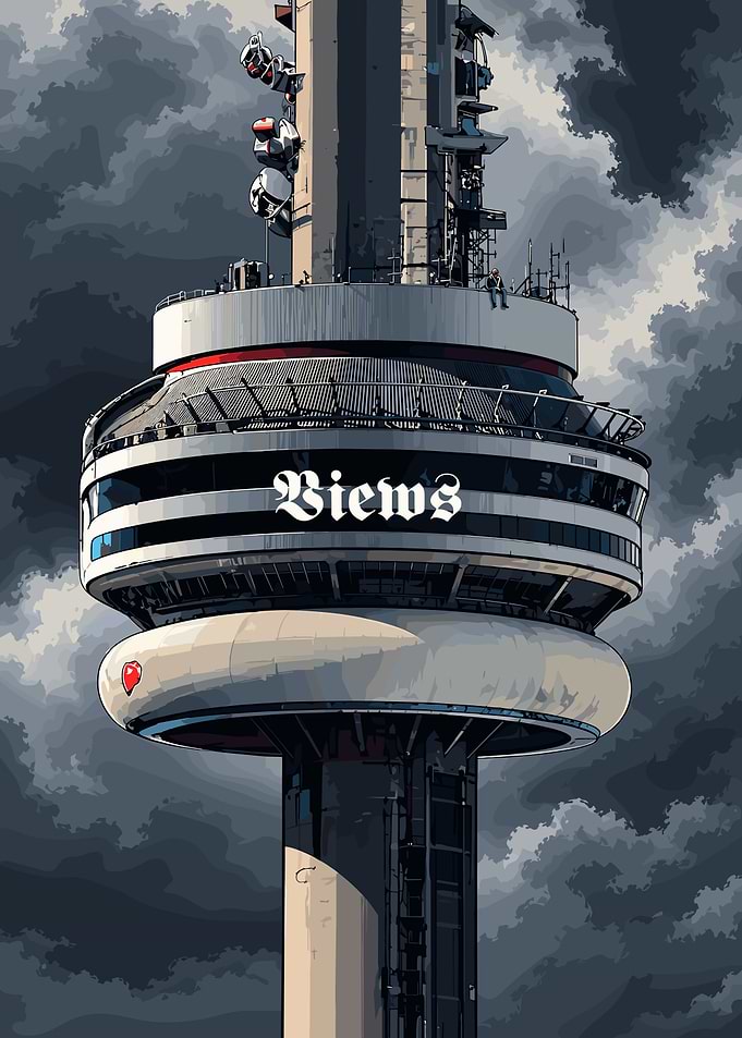 Drake Views CN Tower Illustration