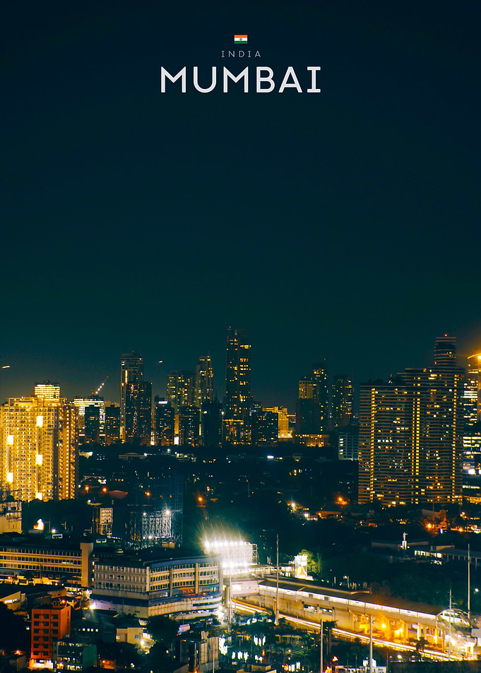 Mumbai City Skyline at Night