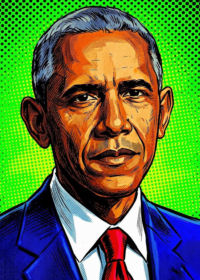 Pop Art Portrait of Barack Obama