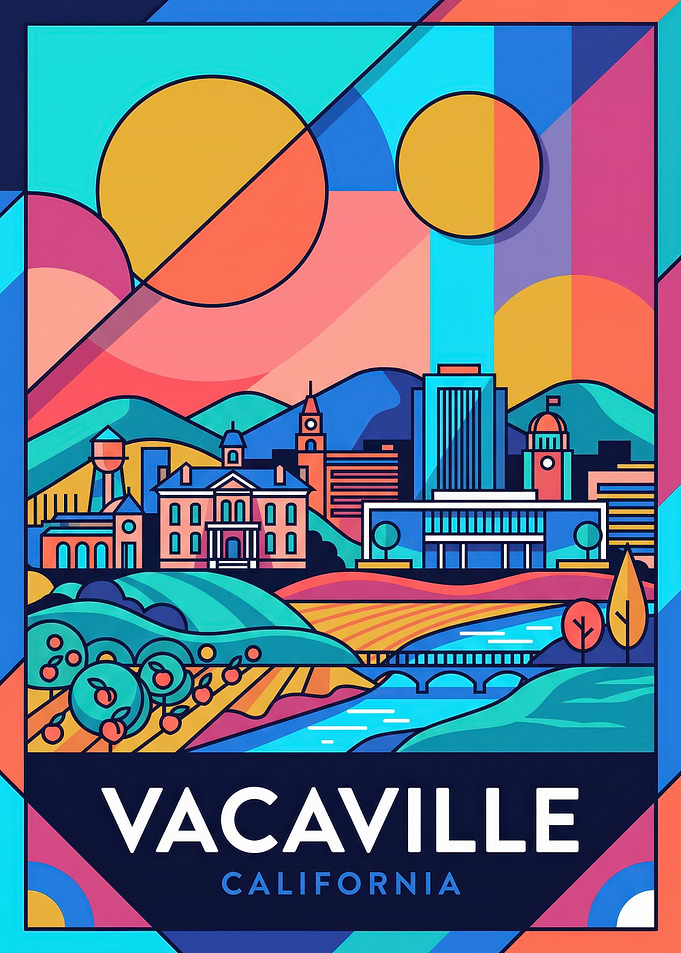 Vacaville California Travel Poster