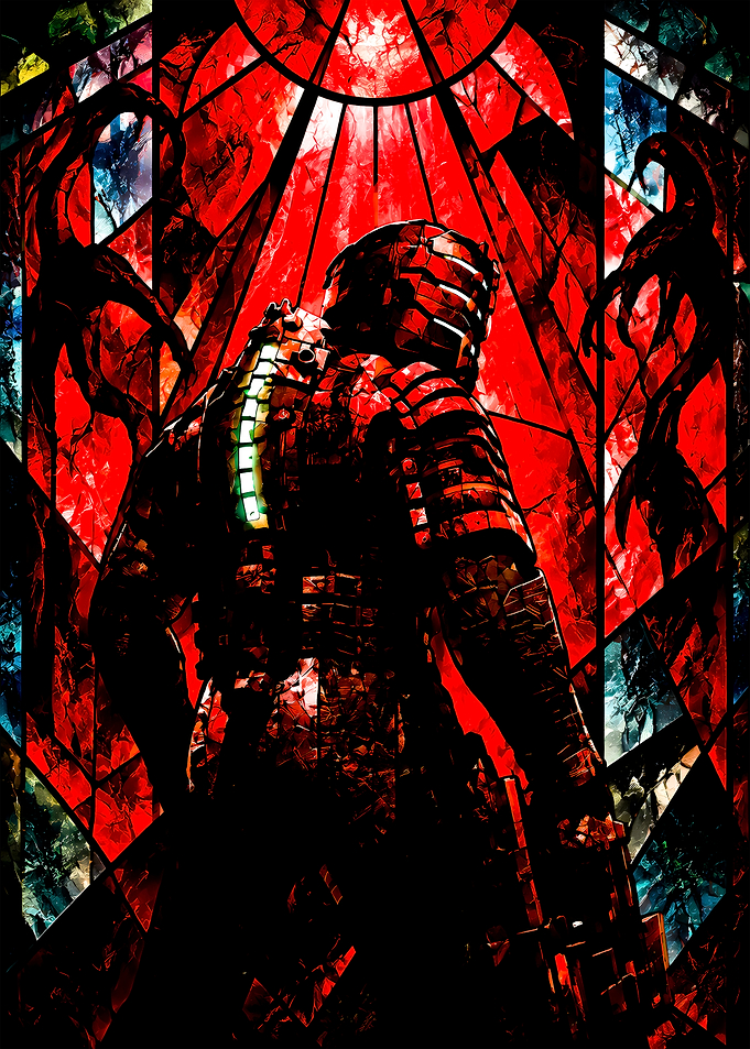 Dead Space Isaac Clarke Stained Glass