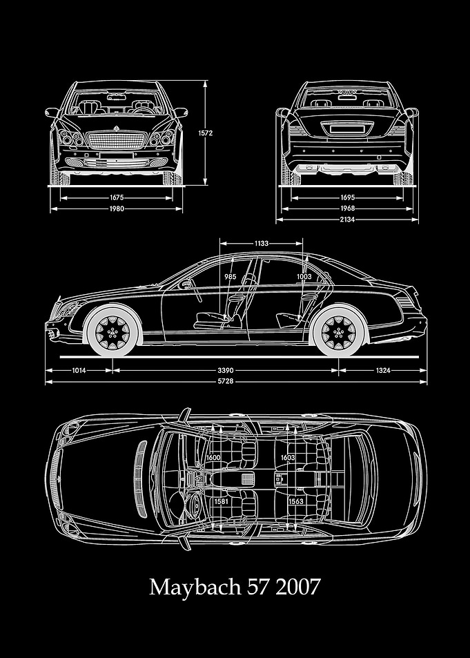 2007 Maybach 57 Technical Blueprint