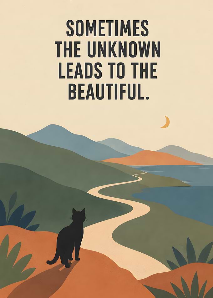 Inspirational Cat Landscape Wall Art