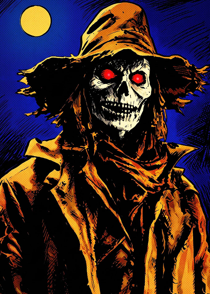 Scarecrow Comic Book Style Portrait