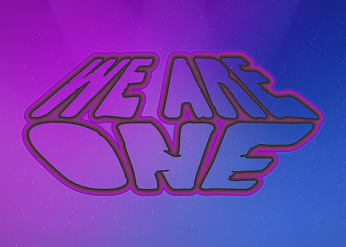 We Are One Text Art