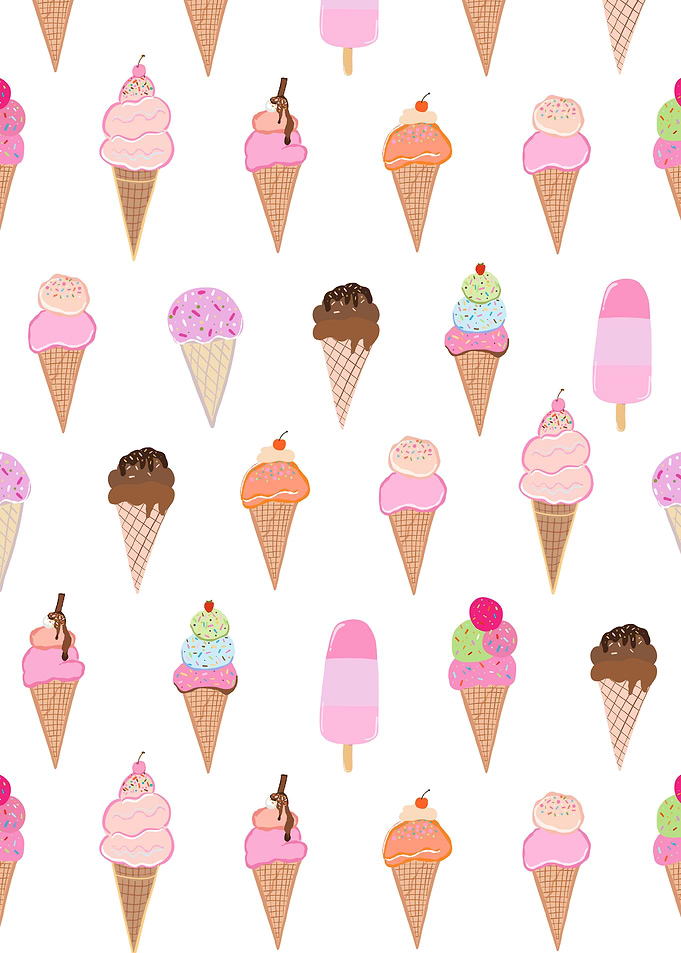 Seamless Ice Cream Pattern