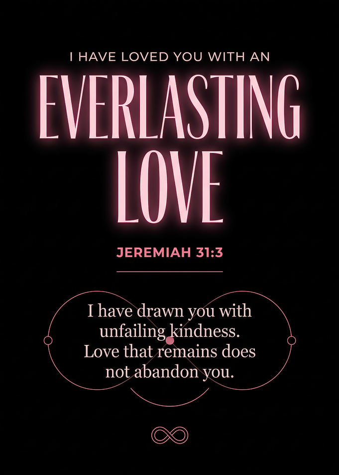 Everlasting Love Bible Verse Poster