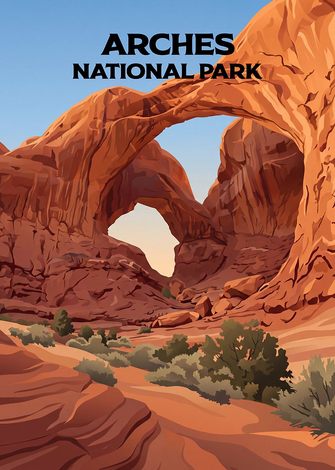 Arches National Park Travel Poster