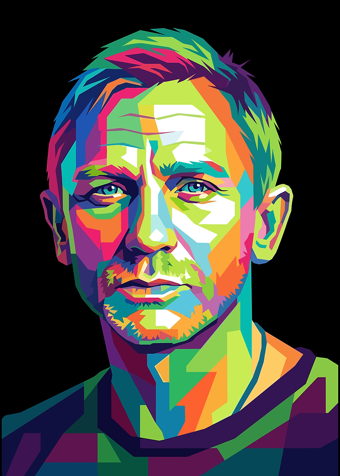 Daniel Craig Pop Art Portrait