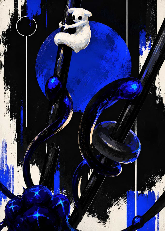 Rain World Slugcat Abstract Art