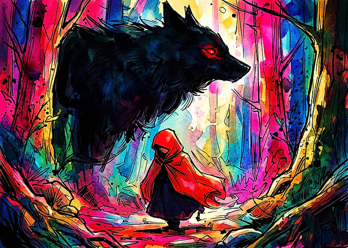 Little Red Riding Hood and Wolf