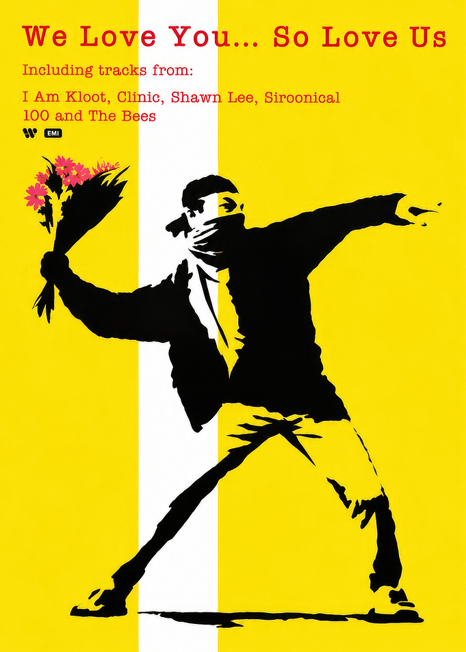 Banksy Flower Thrower Music Poster