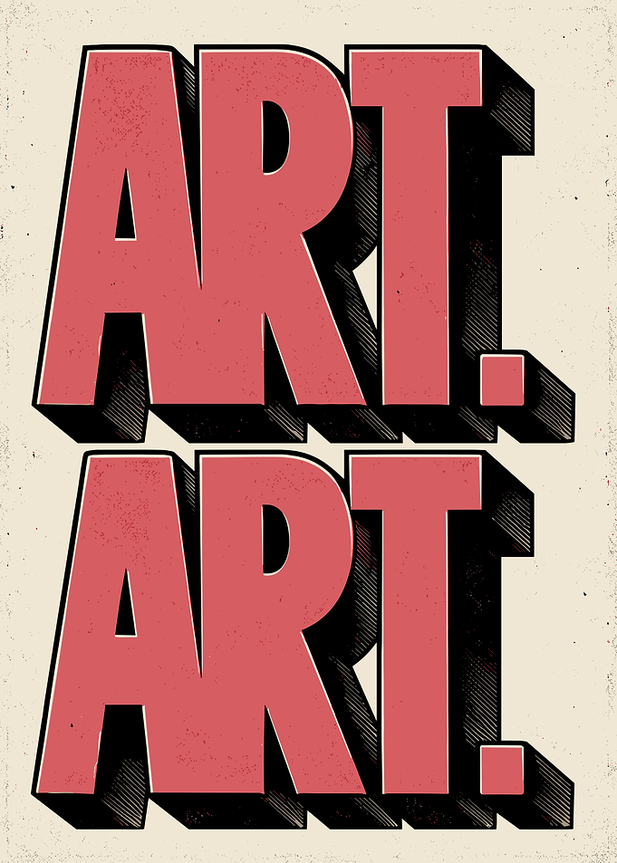 Bold Retro Typography Art Poster
