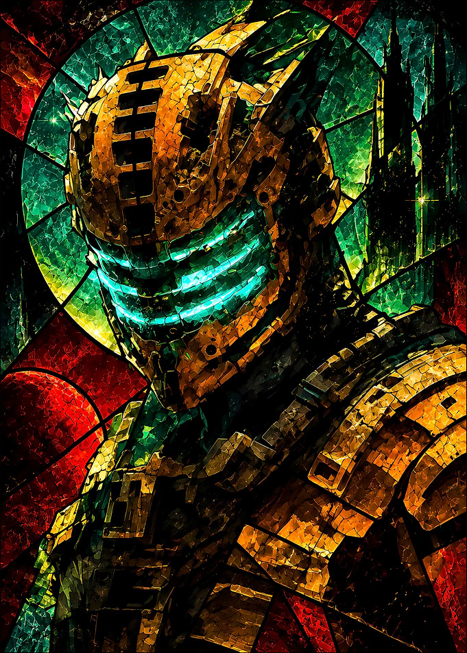 Dead Space Isaac Clarke Stained Glass