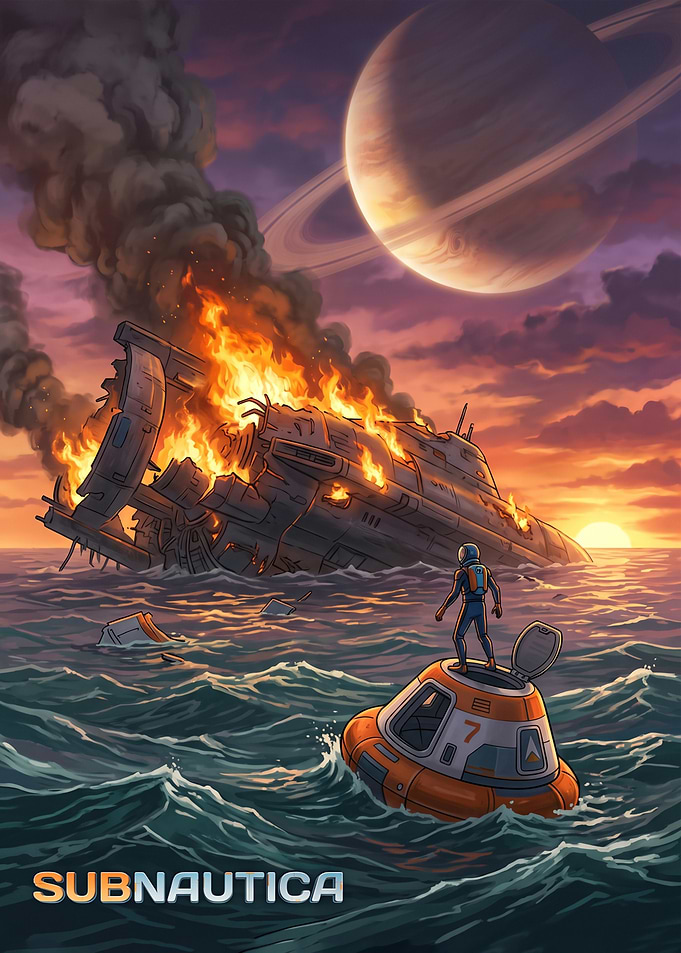 Subnautica Escape Pod Crash Scene