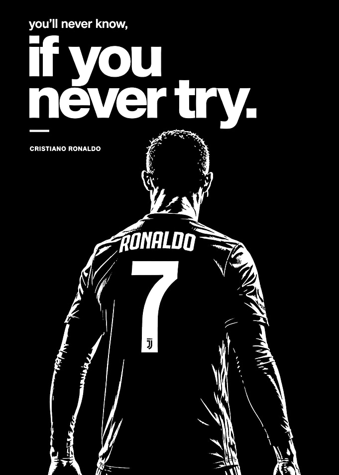 Cristiano Ronaldo Inspirational Sports Poster