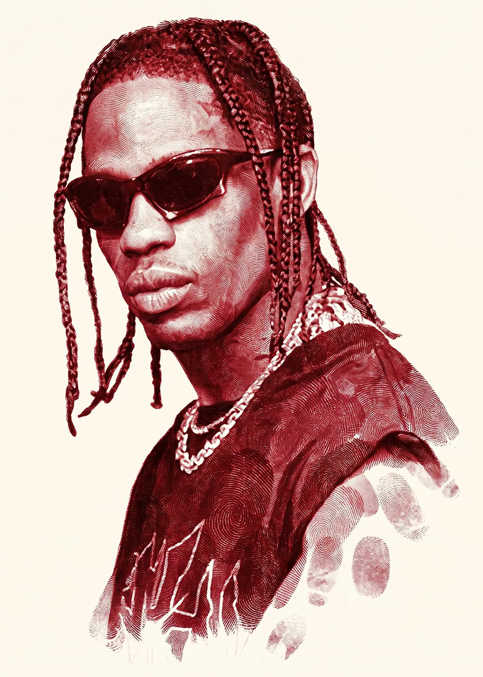 Travis Scott Portrait Illustration