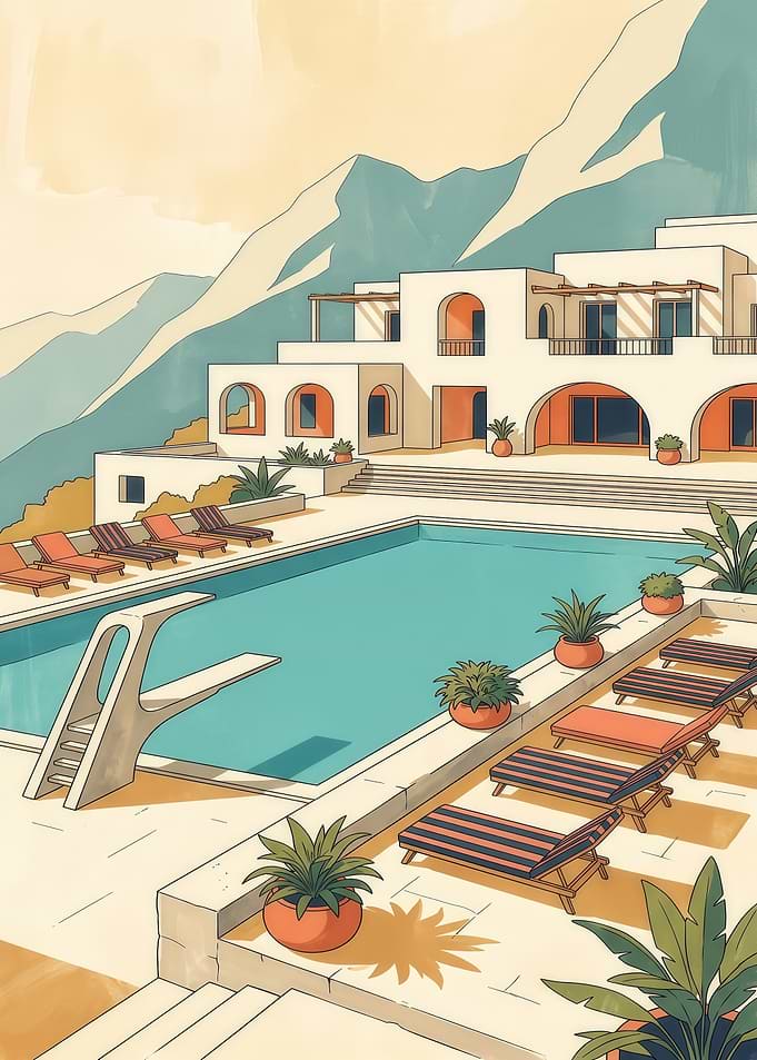 Mediterranean Villa Poolside Retreat