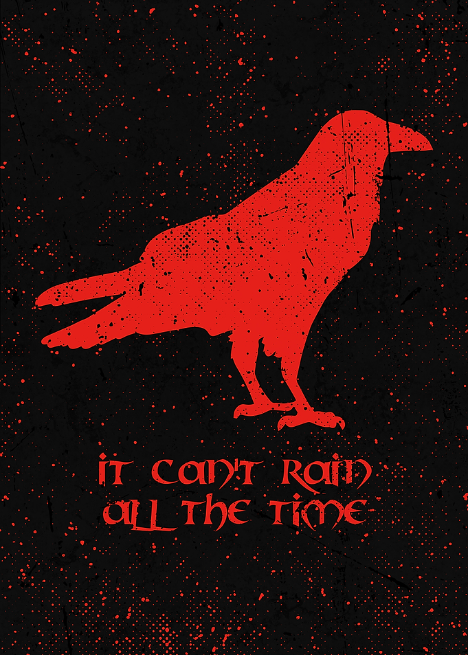 Midnight Rain: Gothic Raven Cult Cinema Premium Art