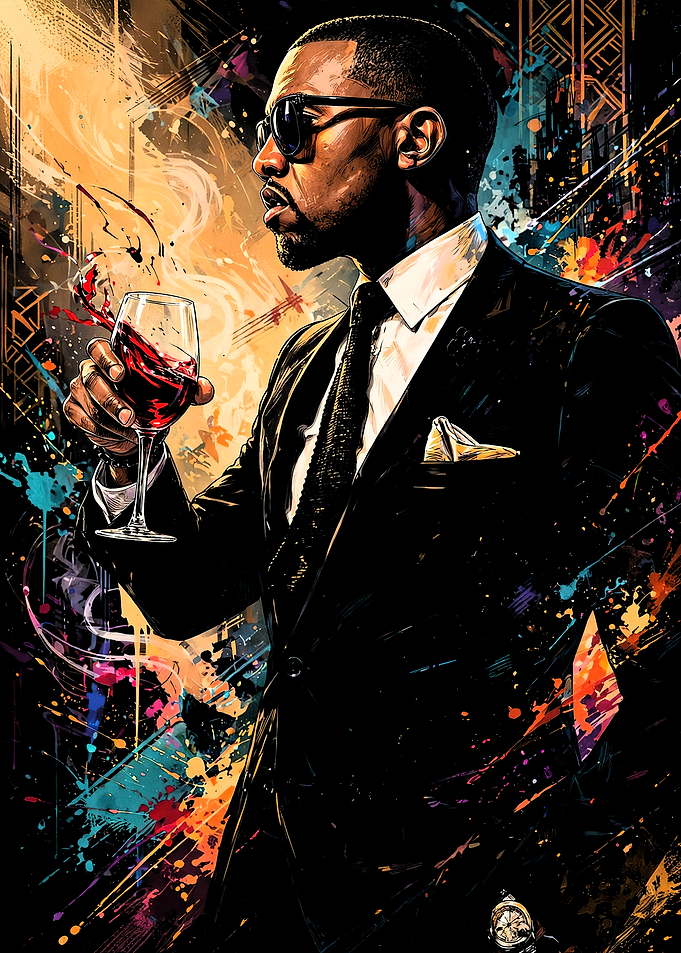 Kanye West Wine Glass Portrait