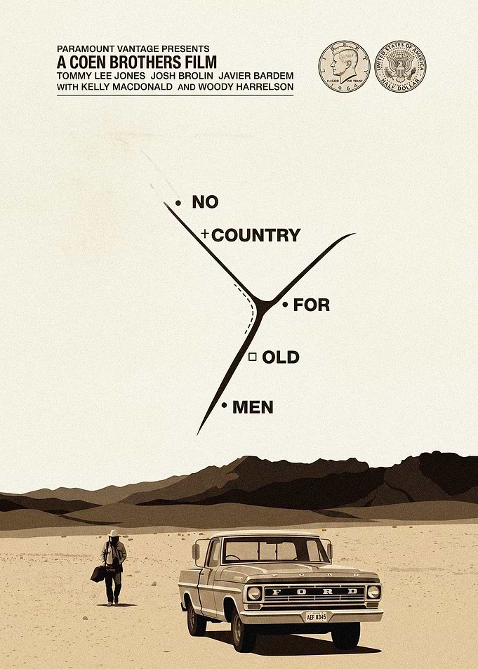 No Country for Old Men Illustration Poster