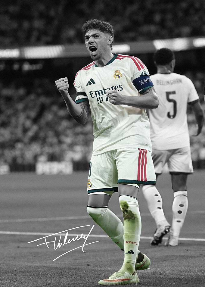 Federico Valverde Celebration Poster