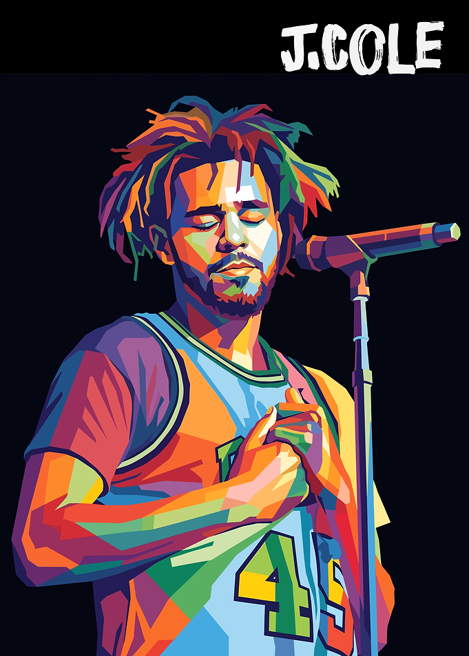 J. Cole Pop Art Portrait